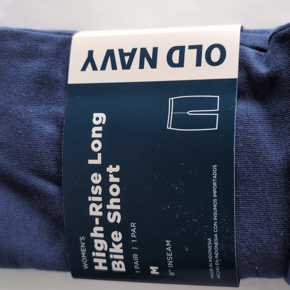 Old Navy High-Rise Long Bike Short - Blue Medium - Picture 2 of 4